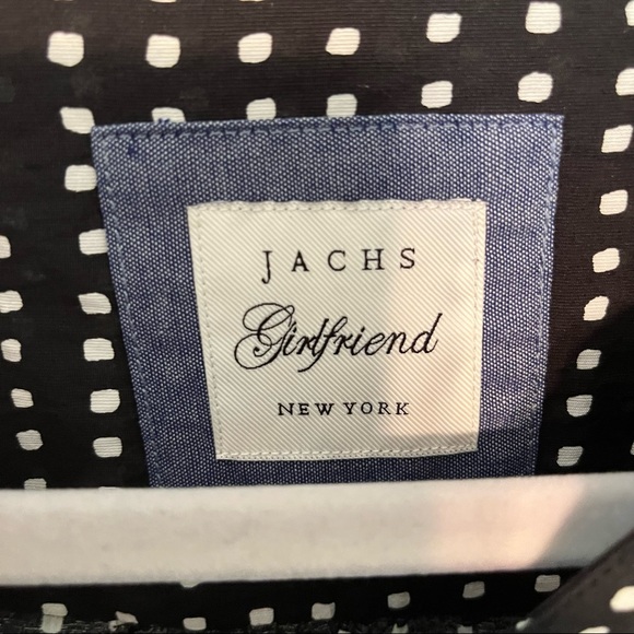 Jachs Girlfriend Top Button Down Shirt Black & White Sz S NWT Patterned - Picture 4 of 13